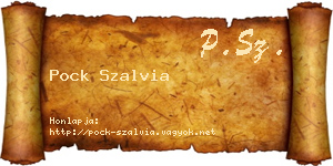 Pock Szalvia névjegykártya